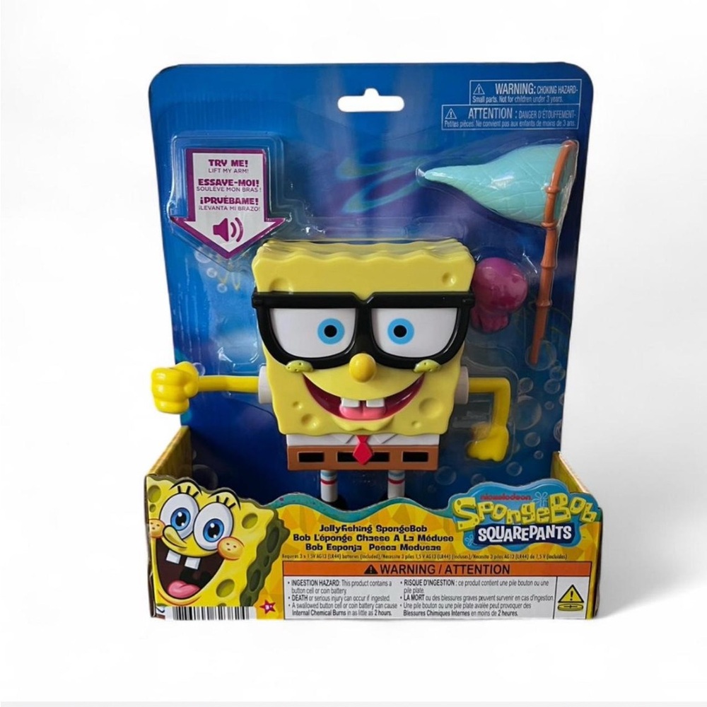 Just Play Nickelodeon Jelly Fishing SpongeBob SquarePants W/ Sound 5.5" Figurine